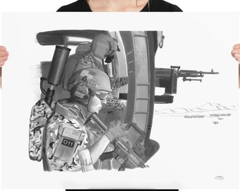 Impression de croquis à la main entrante des troupes