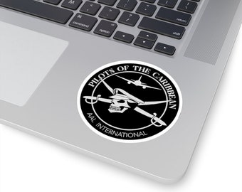 Sticker tête de mort Pilots of the Caribbean