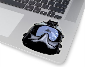 Casque d’hélicoptère w CH-47 Autocollant de coupe de précision