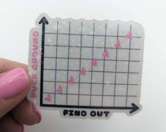 F*ck Around and Find Out - Holographic Sparkle Sticker