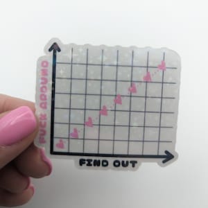 F*ck Around and Find Out - Holographic Sparkle Sticker