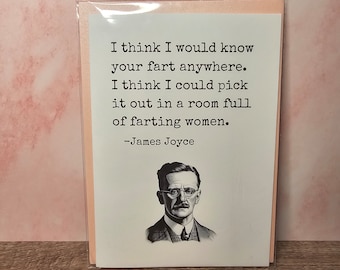 A Love Letter from James Joyce  — Classic Literature Pick-up Lines Greeting Card