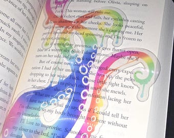 Book Tentacles - Transparent Rainbow Bookmark