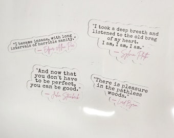 Literary Quote Magnets