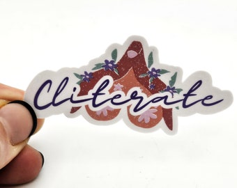 CLITERATE Sticker by Tommi Terror