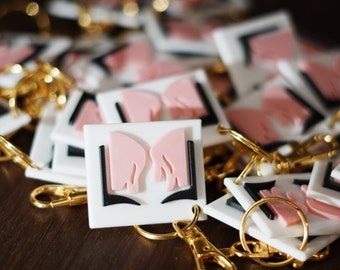 LUSTCRAFT — 3D Printed Keychain with Gold Ring and Clip