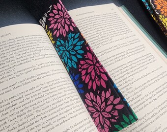 Rainbow Dahlia — Handmade Quilted Bookmarks Random Assortment (My Mom Made This)