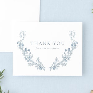Cartes de correspondance bleu modifiable pour les vacances de mariage floral d'après-midi 5,5 x 4,25 | Carte de places assises pour buffet | Téléchargement instantané