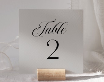 Editable Modern Tan Table Number Template | Printable Table Event Card | Templett Instant Download