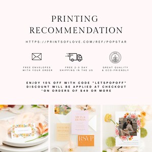 Modelo de convite para suíte de casamento com monograma e brasão do CISNE BRANCO editável | Informações do cartão RSVP com código QR, 3 peças para impressão | Download instantâneo da Templett imagem 6