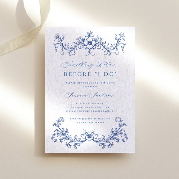 Something Blue Before I Do Bridal Shower Invitation - Etsy