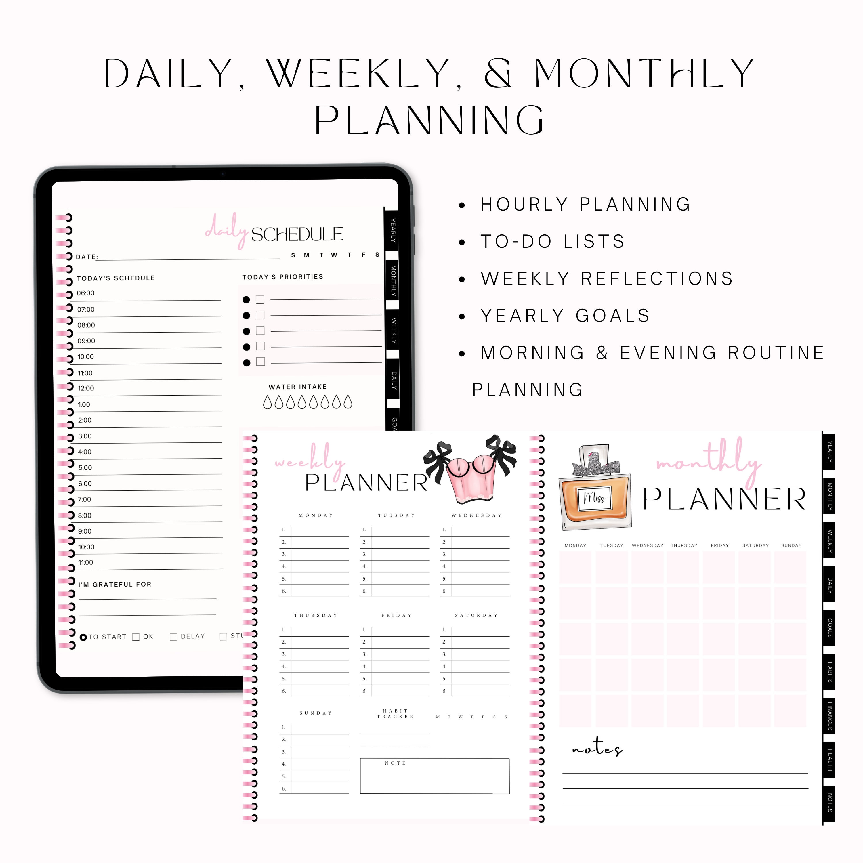 Girl in Paris 2023 Planner 2023 Digital Planner Undated Planner iPad