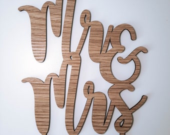 DESCARGA DIGITAL - Mr & Mrs Cake Topper - Diseño preestablecido Archivo SVG
