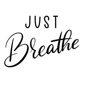 Just Breathe, Decal, sticker, laptop, car, anywhere, Mental Health, Mental Health Matters, Inspirational, Advocate