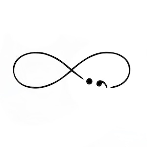 semicolon Infinity symbol. ; , sticker, laptop, car, anywhere, Mental Health, Mental Health Matters, Inspirational, Advocate