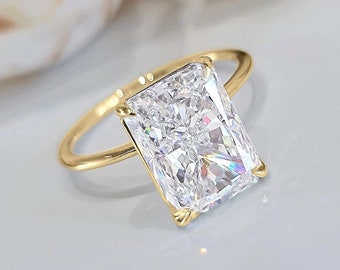 3 CT Unique Radiant Cut Moissanite Engagement Bridal Set Ring Gift For Her Wedding Band Promise Ring Best For Wife