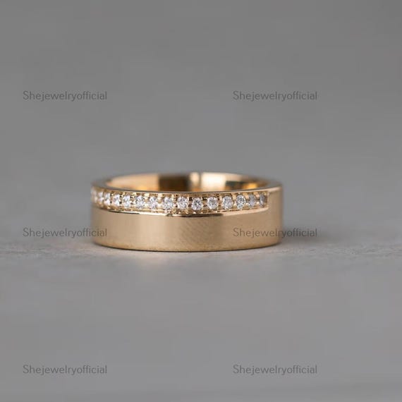 Anillo De Moissanita 5 Piedras - Plata 925, Color D, 3 Mm, 0.5 Quilates, Medio Eternidad