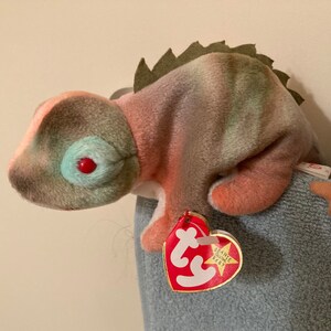 Iggy the Iguana Beanie Baby RARE without tongue VINTAGE