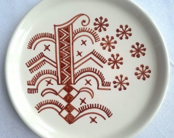 ATLAS Piatto in ceramica terracotta 25cm