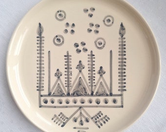 Assiette en céramique TAJ Gris 19cm