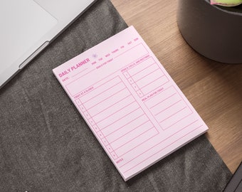 DAILY PLANNER Post-it® Note Pads, organizing, desk sticky notes, colorful stationary, note reminders for work or home