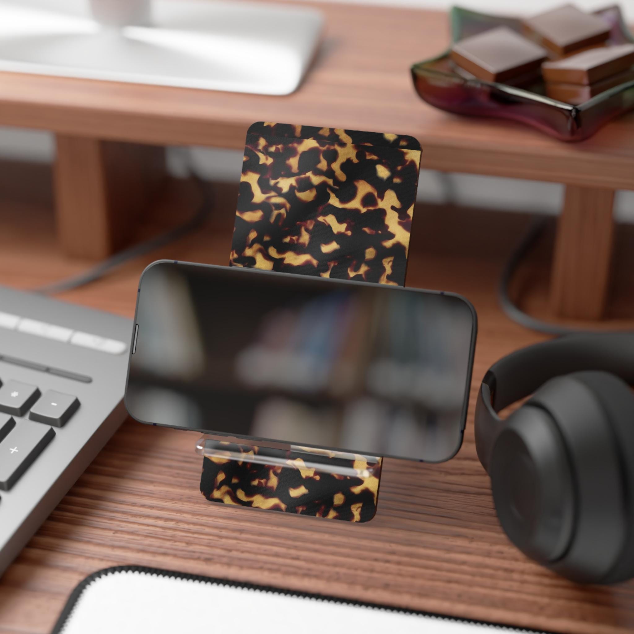 Tortoiseshell Pattern Mobile Display Stand for Smartphones | Acrylic ...