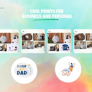 Dia dos Pais e Dia dos Homens: Dois Designs Gráficos | Arquivos prontos para impressão para camisetas, canecas, presentes, cartões e temas masculinos do dia a dia para presentes corporativos