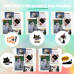 Cute Spooky Black Cat Printable Designs for Halloween Bundle – Perfect for T-Shirts, Mugs, Stickers, Bags for Business, DIY and Personal Use