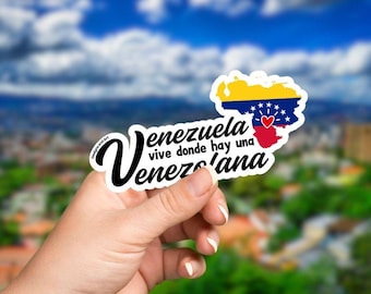 Veneuela Vive Vinyl Sticker, Waterproof Decal for Laptops, Cars