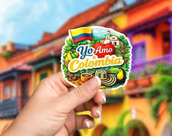 Yo amo a Colombia – Waterproof Vinyl Sticker, Soccer Independence Decoration
