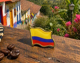Colombian Flag Enamel Pin – Colombia Lapel Pin – Colombian Pride Pin – Small Country Flag Badge – Travel Backpack Hat Jacket Pin