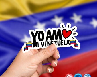 Yo Amo Mi Venezuela – Waterproof Vinyl Sticker, Laptop Car Decal