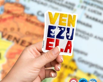 Waterproof Vinyl Sticker "VENEZUELA" for Laptop, Car, Decoration