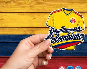 Orgullosamente Colombiano Sticker, Soccer, Colombian Decal, Football Fan Gift, Waterproof Vinyl, for Stanley Cup, Laptop, Jersey Sticker
