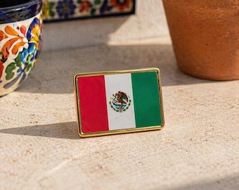 Mexico Flag Enamel Pin – Mexican Flag Pin – Mexico Pride Lapel Pin – Patriotic Mexican Badge – Backpack Hat Jacket Pin Gift