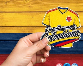 Orgullosamente Colombiana Sticker, Soccer, Colombian Decal, Football Fan Gift, Waterproof Vinyl, for Stanley Cup, Laptop, Jersey Sticker