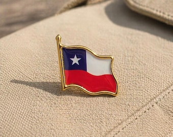 Chile Flag Enamel Pin – Chilean Flag Pin – Chile Pride Lapel Pin – Patriotic Chile Badge – Backpack Hat Jacket Pin Gift