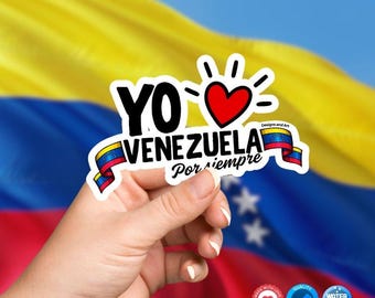 Yo Amo Venezuela Por Siempre – Waterproof Vinyl Sticker, Laptop Car Decal