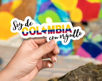 Soy de Colombia con Orgullo Sticker, Waterproof Vinyl Decal
