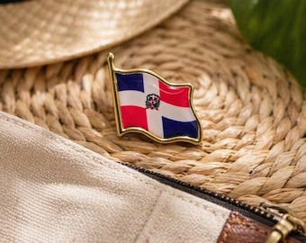 Dominican Republic Flag Enamel Pin – Dominican Flag Pin – Dominican Pride Lapel Pin – DR Patriotic Badge – Backpack Hat Jacket Pin Gift