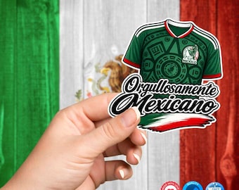 Orgullosamente Mexicano Sticker, Soccer, Mexican Decal, Football Fan Gift, Waterproof Vinyl, Stanley Cup, Laptop, Mexico Jersey,Mexican Gift