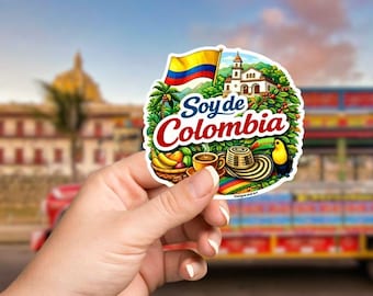 Soy de Colombia – Waterproof Vinyl Sticker, Soccer Independence Decoration