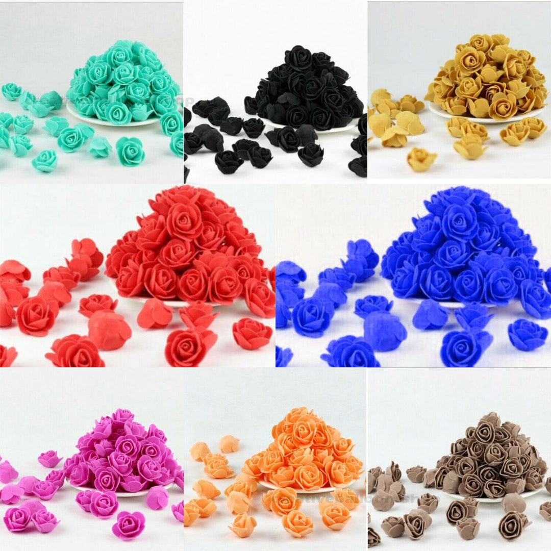 Wholesale 50/500 Artificial Flowers Foam Rose Heads Wedding Party Decor ...