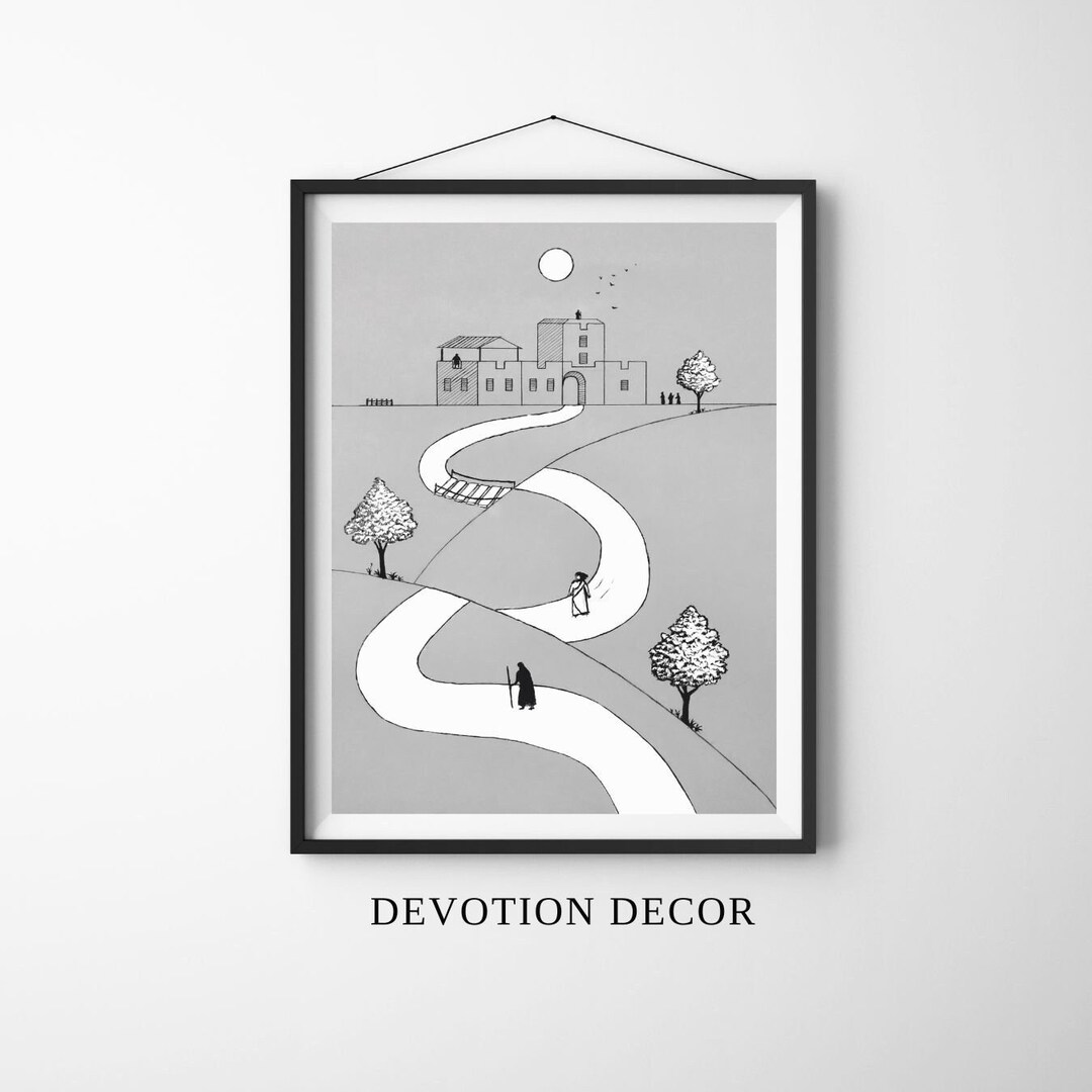 Prodigal Son Modern Art PRINTABLE Parable of the Lost Son Bible Sketch