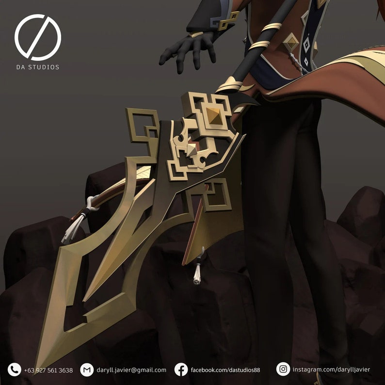 genshin impact zhongli figurine