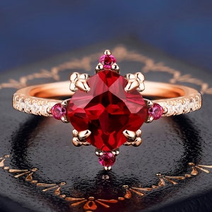 925 Sterling Silber Damenring Mit Rubin – Ovaler Modering, Roter Edelstein, Jubiläums- Oder Verlobungsring