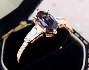 6 CT Farbe wechselnden Lab Alexandrit Antik Style 925 Silber Ring #505 6 CT Farbe wechselnden Lab Alexandrit Antik Style 925 Silber Ring #505