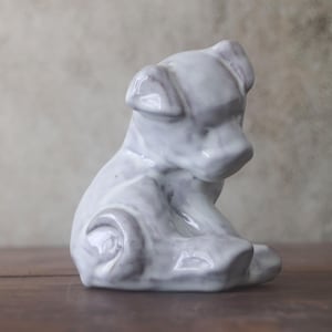 Art deco dog statue | Ceramic art deco dog figurine | Antique dog figurine | Vintage puppy figurine