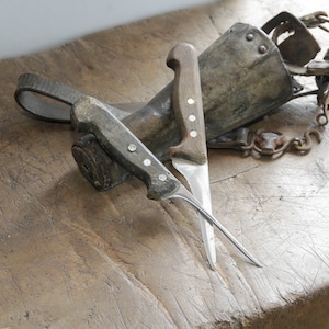 Antique leather butcher holster | Butcher holster | Antique butcher knive | Butcher knives