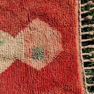 Alfombra marroquí rosa: auténtica alfombra bereber de lana, estilo Beni Ourain imagen 6